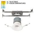 thumbnail image 1 of WAC Lighting Pop-in 4" Round LED 5-CCT New Construction Recessed Kit in White, 1 of 6