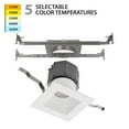 thumbnail image 1 of WAC Lighting Pop-in 4" Square LED 5-CCT New Construction Recessed Kit in White, 1 of 6