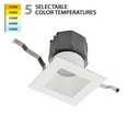 thumbnail image 1 of WAC Lighting Pop-in 4" Square LED 5-CCT Recessed Kit in White, 1 of 6