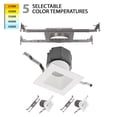 thumbnail image 1 of WAC Lighting Pop-in 4" Square New Construction Recessed Kit in White (Set of 2), 1 of 6