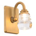 thumbnail image 1 of WAC Lighting Rondelle 1-Light LED 3000K Modern Aluminum Wall Sconce in Brass, 1 of 4