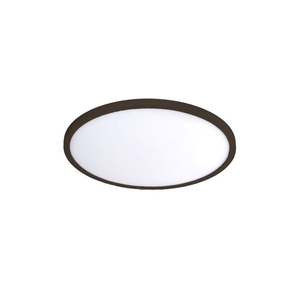WAC Lighting Round 11" 1-Light 3000K Energy Star Aluminum Flush Mount in Bronze