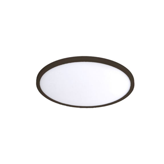 WAC Lighting Round 11" 1-Light 3000K Energy Star Aluminum Flush Mount in Bronze