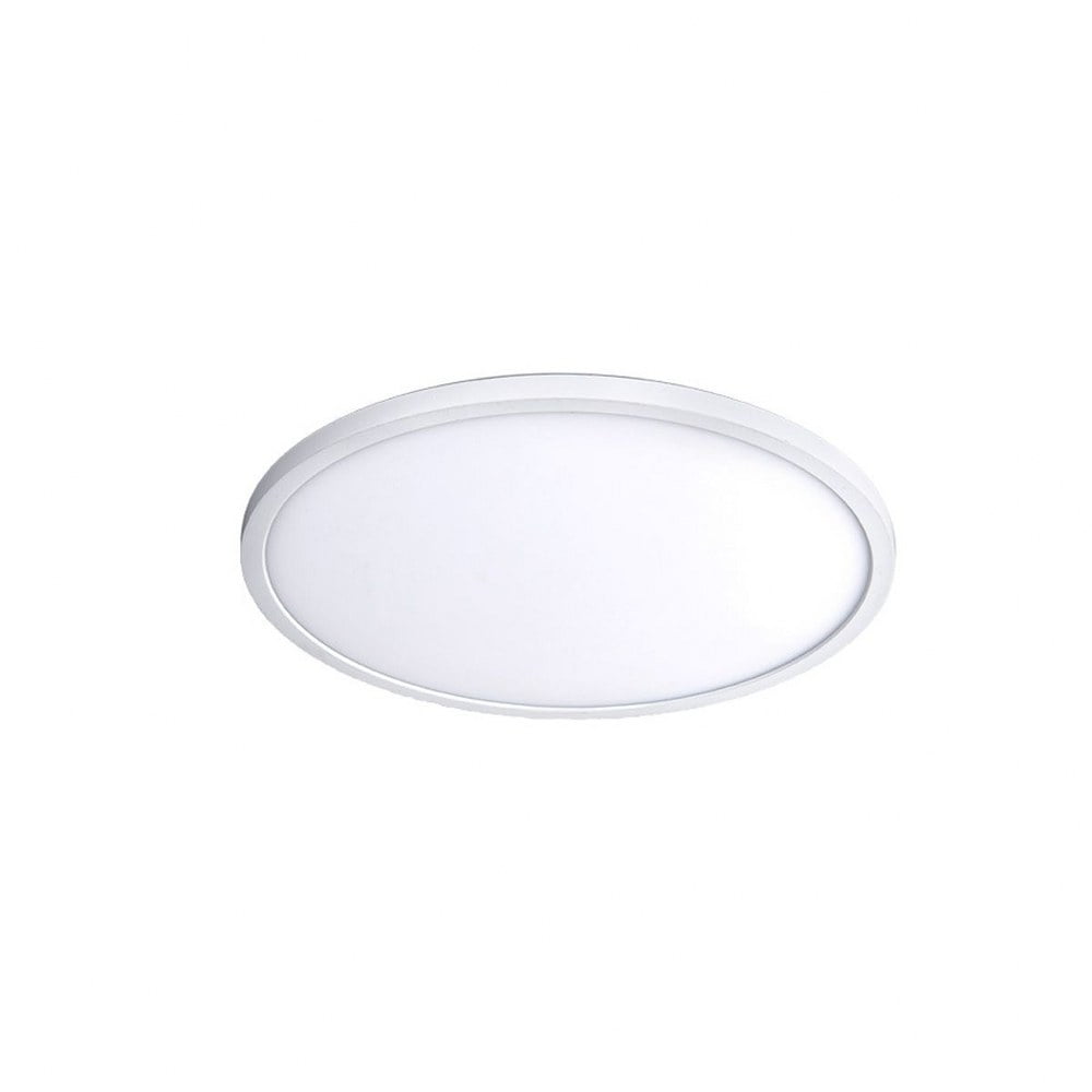 Sleek Edge-Lit 11" Aluminum LED Flush Mount in White