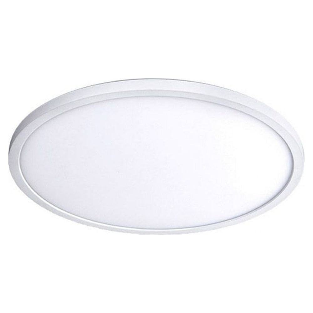Sleek Edge-Lit 11" Aluminum LED Flush Mount in White
