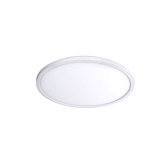 WAC Lighting Round 11" 1-Light 3500K Energy Star Aluminum Flush Mount in White