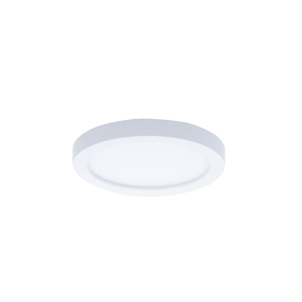 Sleek Edge-Lit 5'' White LED Flush Mount for Indoor/Outdoor