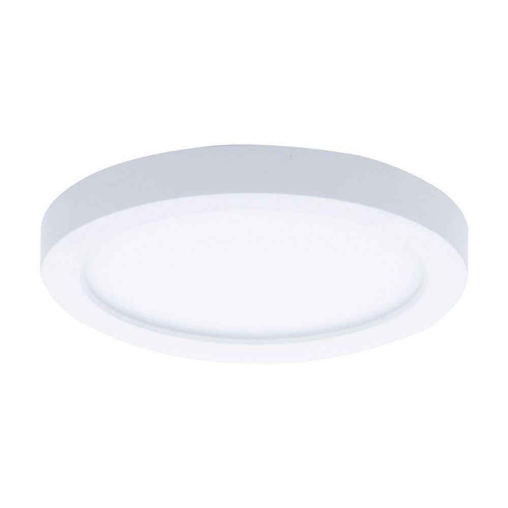 Sleek Edge-Lit 5'' White LED Flush Mount for Indoor/Outdoor