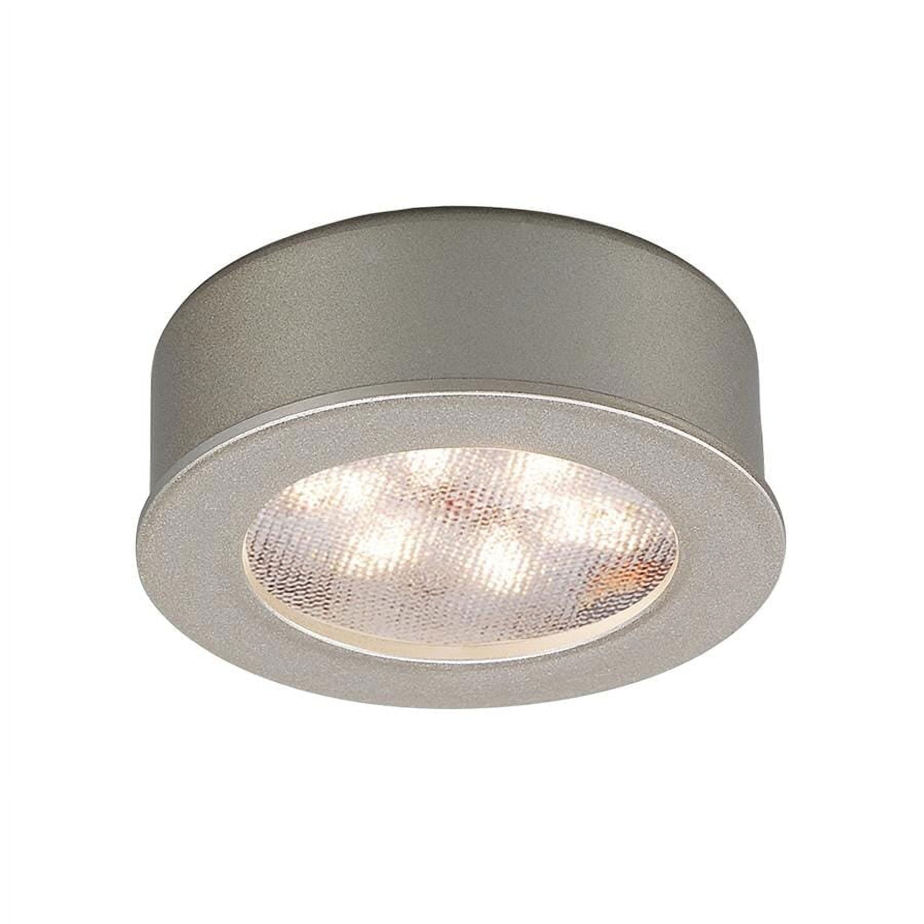 Brushed Nickel Round LED Under Cabinet Puck Light