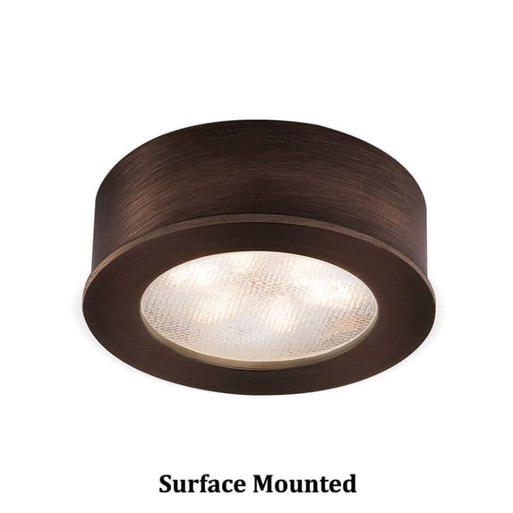 WAC Lighting Round LED 24V Button Light 1-Light in Copper Bronze