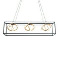 thumbnail image 1 of WAC Lighting Sinclair 42" LED 3-Light Aluminum Linear Pendant in Black Gold Leaf, 1 of 3