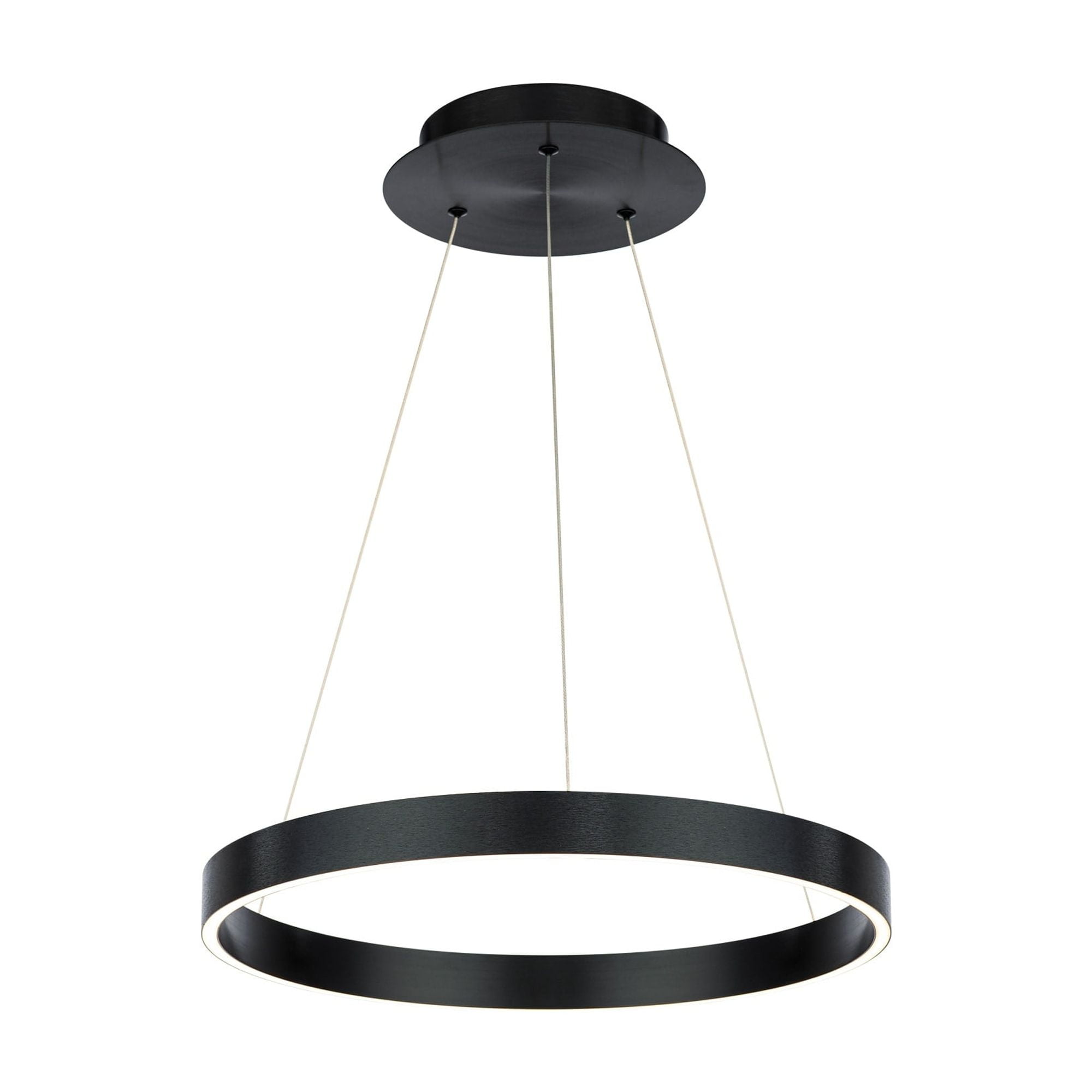 Sirius 18" Black Aluminum LED Pendant with Silicone Shade