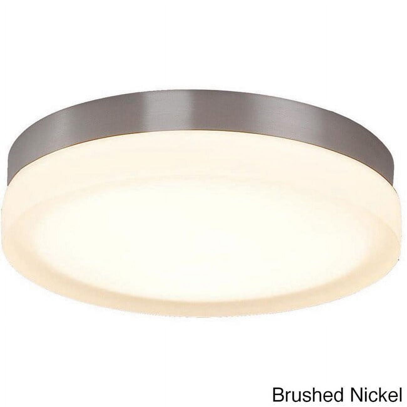 Modern 9" LED Flush Mount Ceiling Light in Brushed Nickel