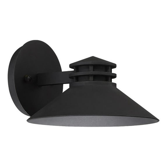 WAC Lighting Sodor 8" 1-Light Aluminum Indoor & Outdoor Wall Light in Black