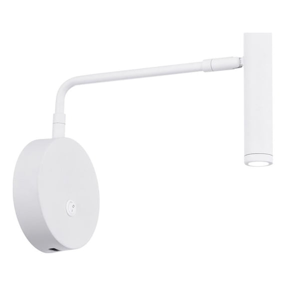 WAC Lighting Sprig 8" 1-Light LED 3000K Metal Reading Light in White