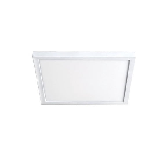 WAC Lighting Square 11" 1-Light 3000K Energy Star Aluminum Flush Mount in White