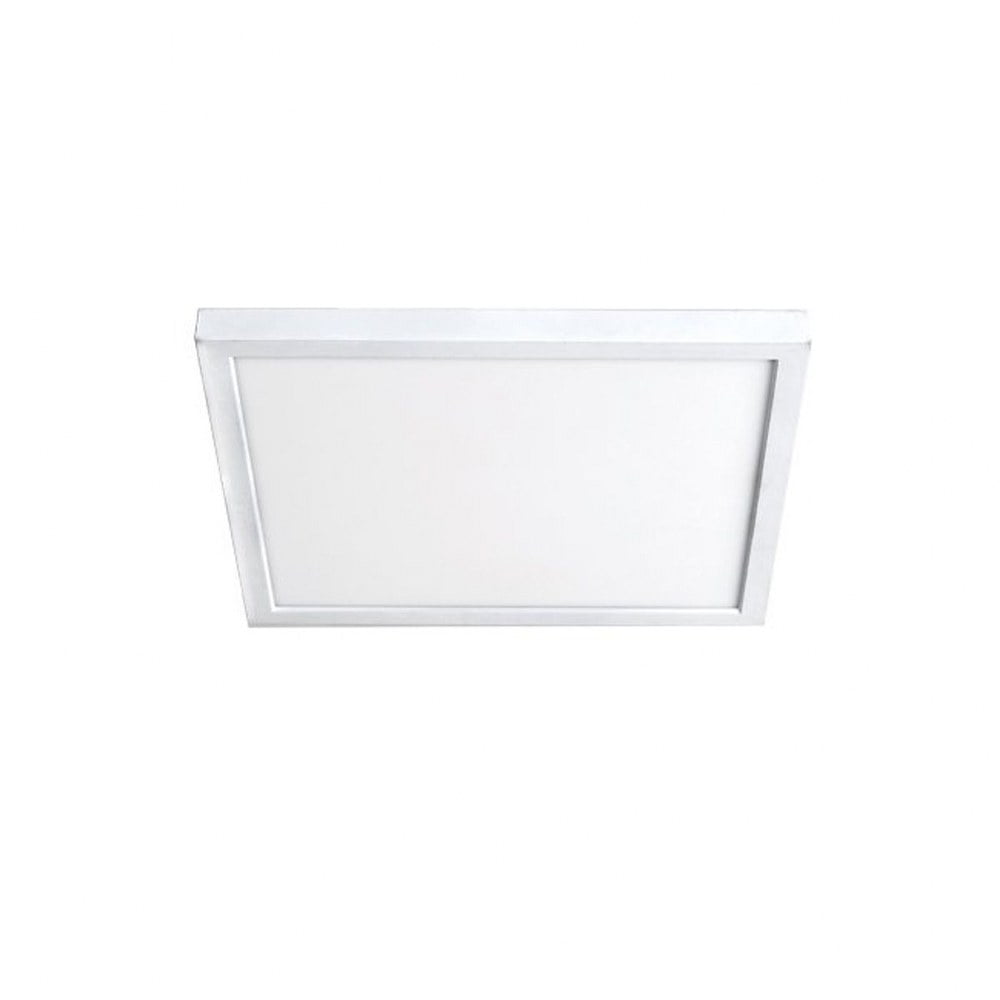 White Glass 11" LED Energy Star Flush Mount