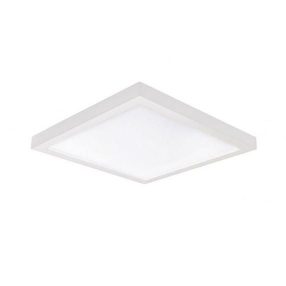 WAC Lighting Square 5" 1-Light 3500K Energy Star Aluminum Flush Mount in White