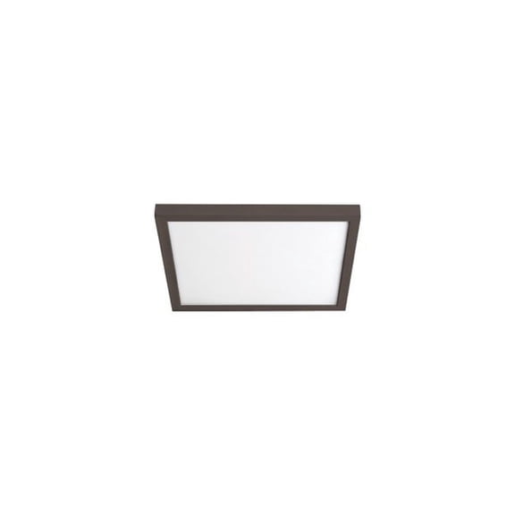WAC Lighting Square 7" 1-Light 3000K Energy Star Aluminum Flush Mount in Bronze