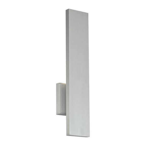 WAC Lighting Stag 18" 3-CCT 3500K Aluminum Indoor/Outdoor Wall Light in Gray
