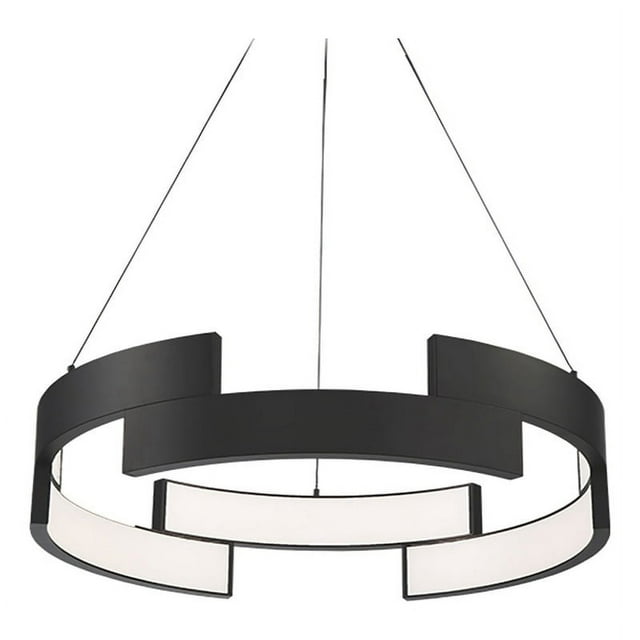 WAC Lighting Trap 27" LED 3000K Contemporary Aluminum Pendant in Black