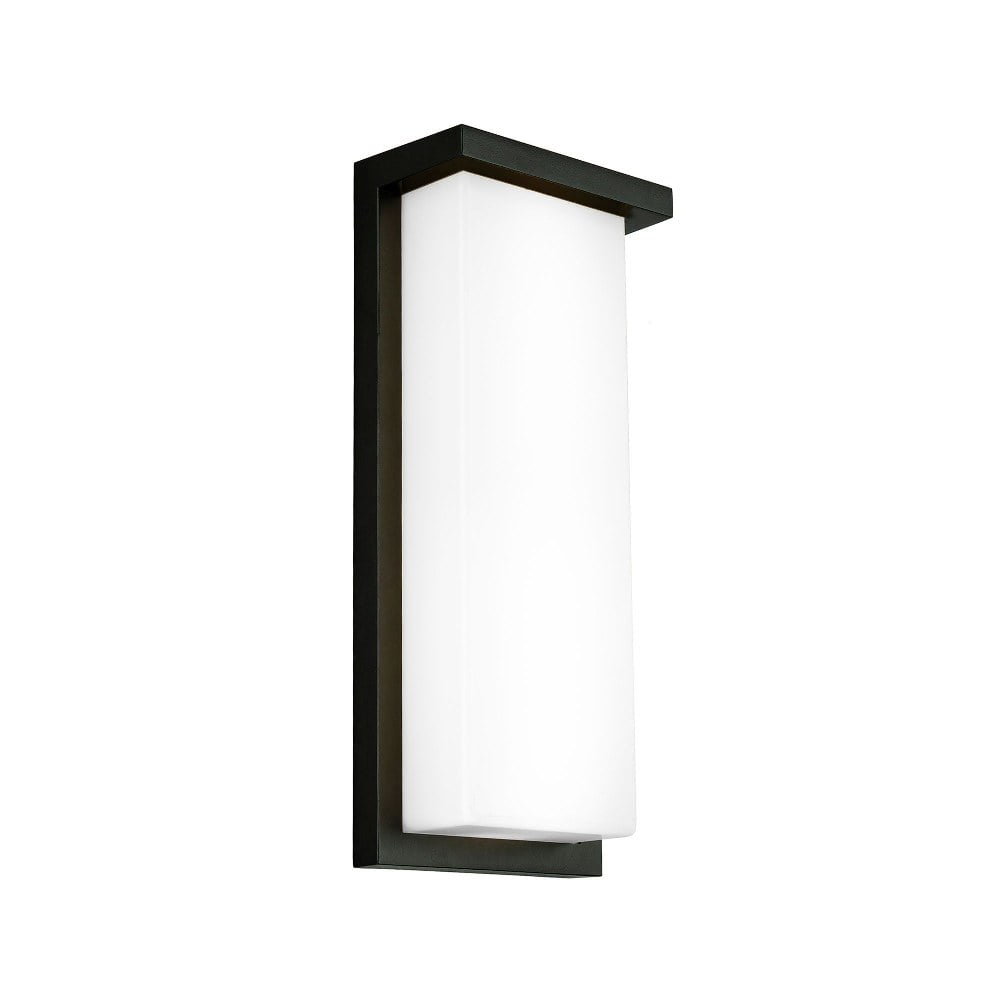 Vega 14" Black LED Outdoor Wall Sconce with UV Stabilized Shade