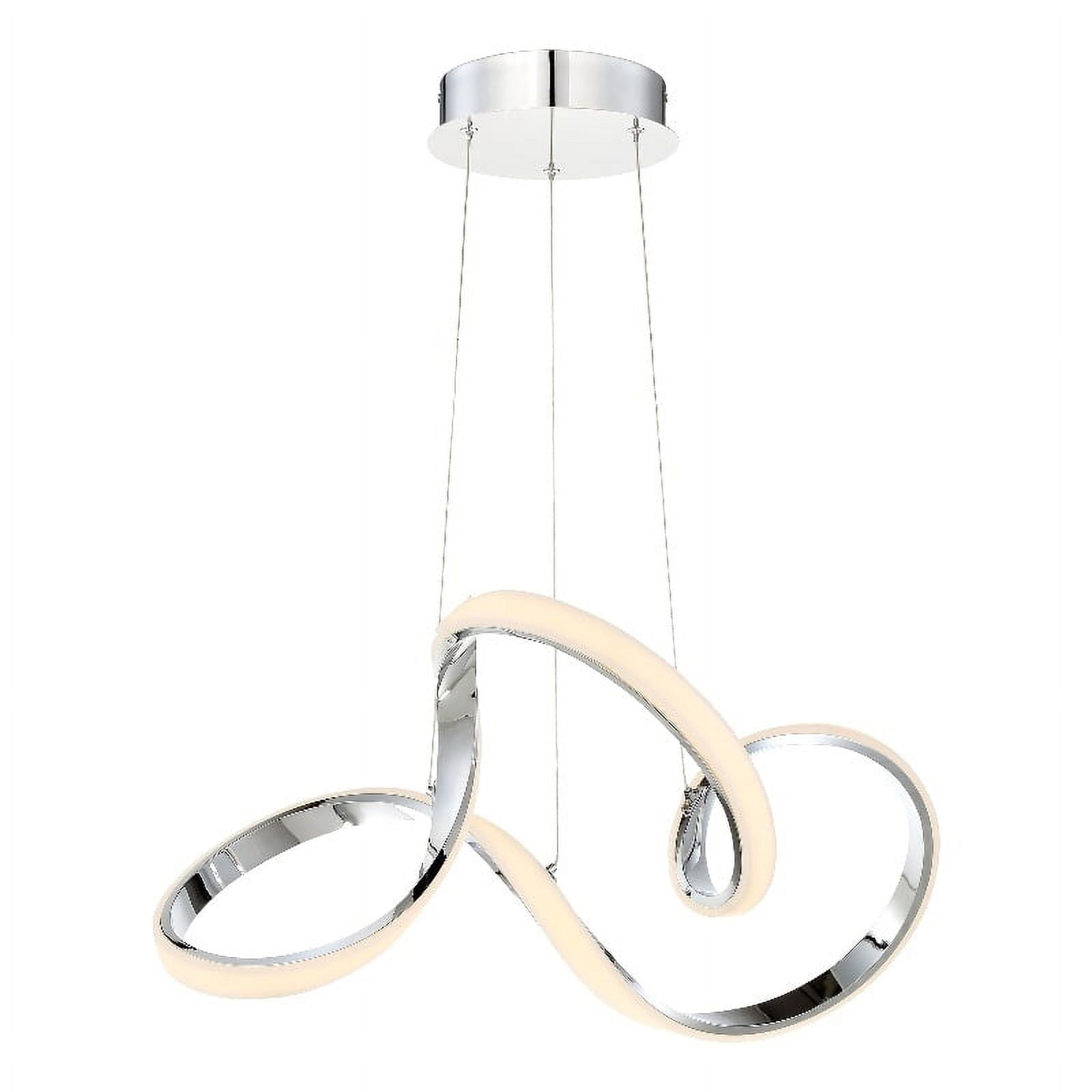 Vornado Chrome LED Pendant with Continuous Loops Design