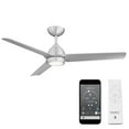 thumbnail image 1 of WAC Mocha 54" Brushed Aluminum Dimmable LED Smart Ceiling Fan with Remote Control, 1 of 11