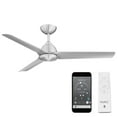 thumbnail image 1 of WAC Mocha 54" Brushed Aluminum Smart Ceiling Fan with Remote Control, 1 of 10