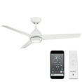 thumbnail image 1 of WAC Mocha 54" Matte White Dimmable LED Smart Ceiling Fan with Remote Control, 1 of 11