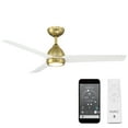 thumbnail image 1 of WAC Mocha 54" Soft Brass/Matte White Dimmable LED Smart Ceiling Fan with Remote Control, 1 of 10