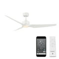 thumbnail image 1 of WAC Stella 60" Matte White Dimmable LED Smart Ceiling Fan with Remote Control, 1 of 10