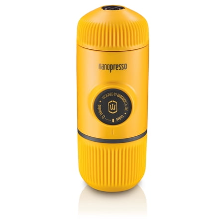 WACACO Nanopresso Portable Espresso Maker-Small Travel Coffee Maker 18 Bar Pressure, Manually Operated -Yellow Patrol With Bag