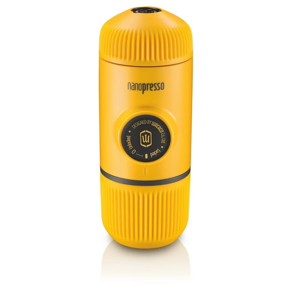 WACACO Nanopresso Portable Espresso Maker-Small Travel Coffee Maker 18 Bar Pressure, Manually Operated -Yellow Patrol With Bag