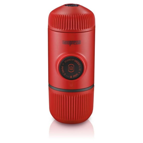 WACACO Nanopresso Portable Espresso Maker, Upgrade Version of Minipresso, 18 Bar Pressure, Mini Travel Coffee Machine, Manually Operated, Perfect for Camping and Hiking, Red