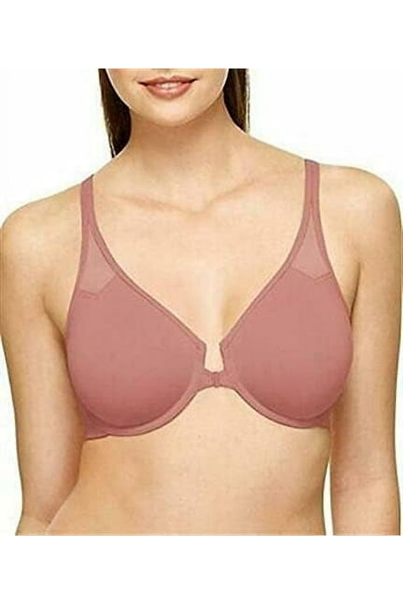 Body by Wacoal Racerback Underwire Front Close Bra 65124, Ash Rose, 34DD