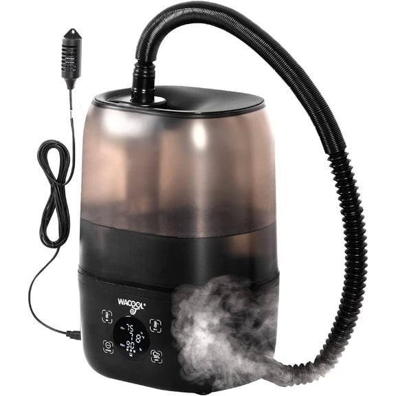 WACOOL Reptile Fogger with Humidity Controller, 4L Large Tank Reptile Humidifier with Humidistat & Extended Hose, Automatic Terrarium Fogger for Beared Dragon Lizard Gecko Snake Tortoise