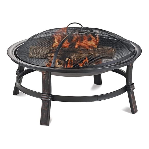 WAD15121MT Brushed Copper Wood Burning Outdoor Firebowl
