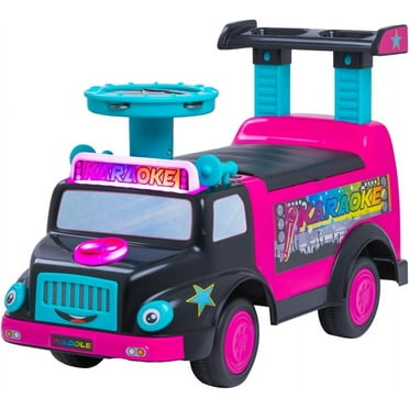 WADDLE Toddler Ride On Toy - Push Car, Interactive Musical Toys for Toddlers 1-3 with Microphone, Keyboard & Drumsticks, Toddler Activities, Foot to Floor, Durable Baby Car, Easy Assembly, Baby Toy