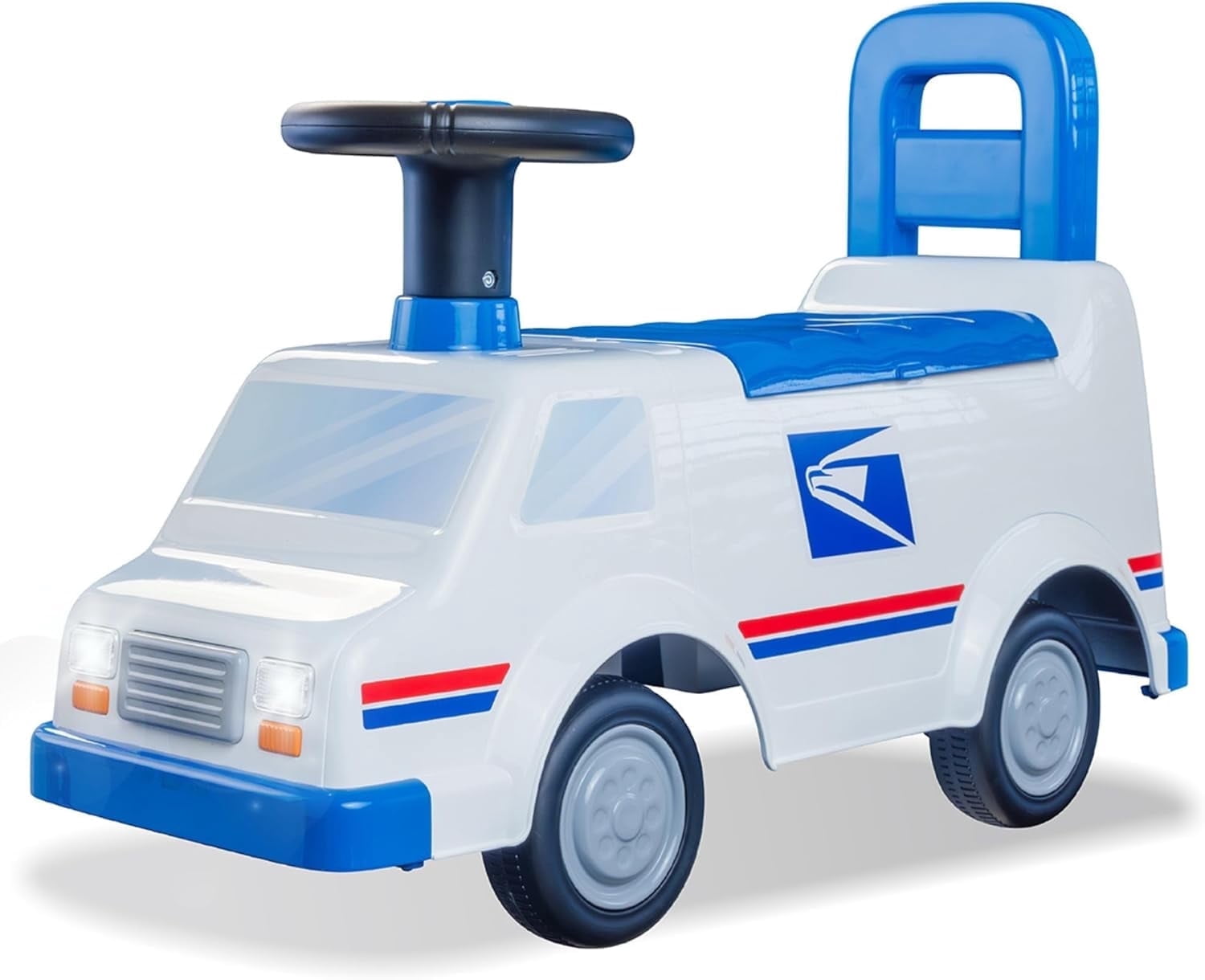 WADDLE USPS Mail Truck Toddler Ride-On, Lights, Sounds, Postal Box ...