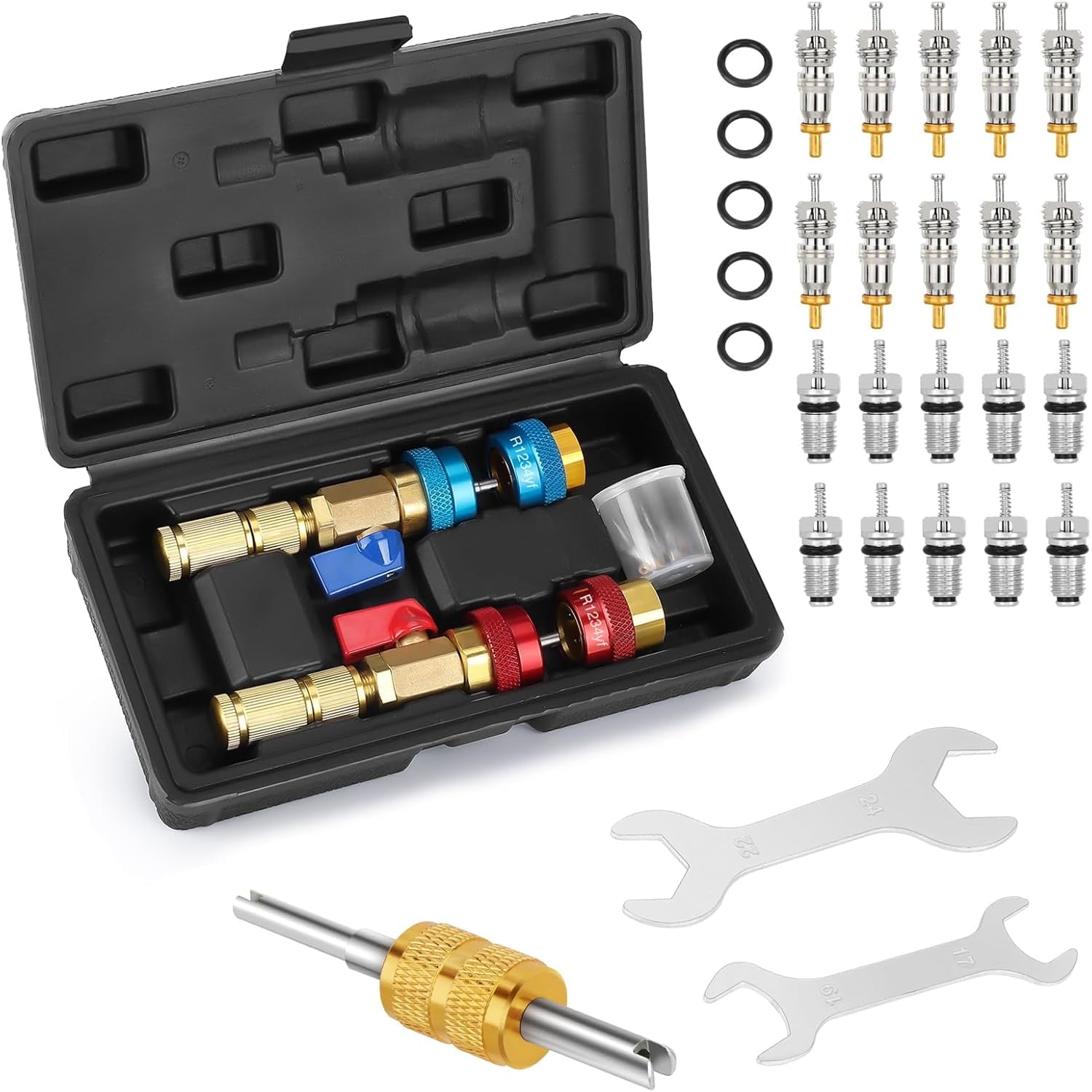 わーよ WADEO R134A R1234YF Valve Core Quick Remover Installer Tool Set