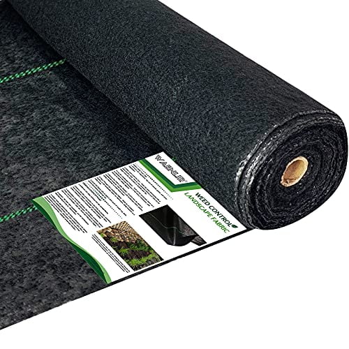 WAENLIR 5.8oz 20 Year Heavy Duty Weed Barrier Landscape Fabric,Premium Durable Weed Blocker Cover,Outdoor Gardening Weed Control Mat 5ft x250ft 5.8oz 5ft x 250ft