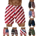 thumbnail image 1 of WAENQINLA American Flag Board Shorts for Men Big and Tall Independence Day Patriotic Swim Trunks Elastic Waist Beach Shorts, 1 of 5