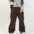 thumbnail image 1 of WAENQINLA Baggy Work Pants for Men Casual Loose Fit Cargo Pants with Multi Pockets Elastic Waist Solid Athletic Travel Pants, 1 of 6