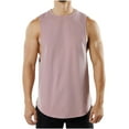 thumbnail image 1 of WAENQINLA Beach Tank Tops for Men Solid Color Basic Gym Bodybuilding Muscle Tee Summer Loose Fit Curved Hem Workout Tank Shirt, 1 of 5