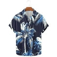 thumbnail image 1 of WAENQINLA Big and Tall Mens Hawaiian Shirts Short Sleeve Summer Tropical Print Cuban Collared Beach Shirts Aloha Top Casual Button Down Shirts Mens Bowling Shirts, 1 of 5