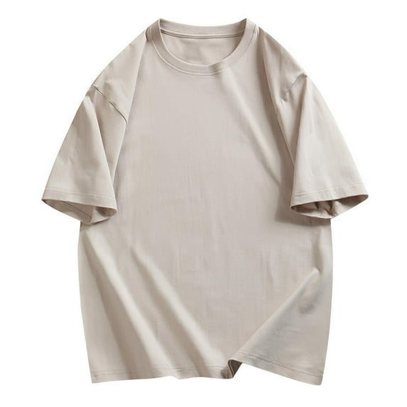 WAENQINLA Big and Tall T-Shirts for Men Cotton Crew Neck Loose Fit Shirt Heavyweight Classic Soft Short Sleeve Tees Solid Color Basic Tshirt