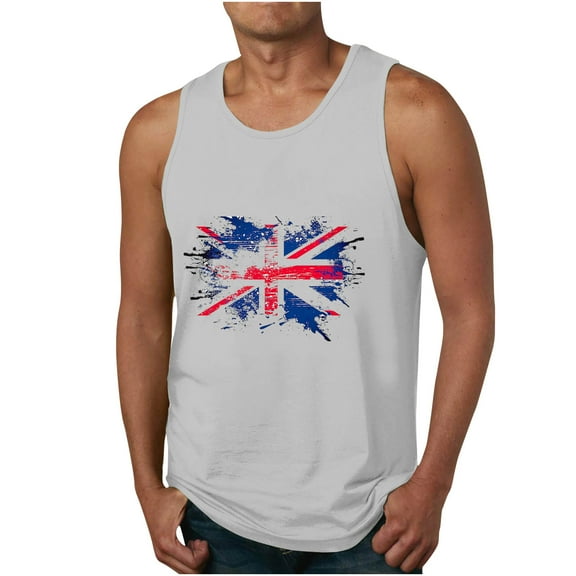 WAENQINLA Big and Tall Tank Tops for Men USA Flag 4th of July Shirts Undershirt Summer Sleeveless Gym Workout Tank Top,M-6XL