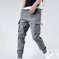 thumbnail image 1 of WAENQINLA Casual Cargo Pants for Men Going Out Drawstring Work Pants with Multi Pockets Spring Summer Stretch Joggers Streetwear, 1 of 4