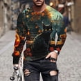 thumbnail image 1 of WAENQINLA Funny Halloween Shirts Men Winter Casual Crewneck Sweatshirts Cute Halloween Print Long Sleeve Shirt Holiday Party Halloween Shirts, 1 of 5